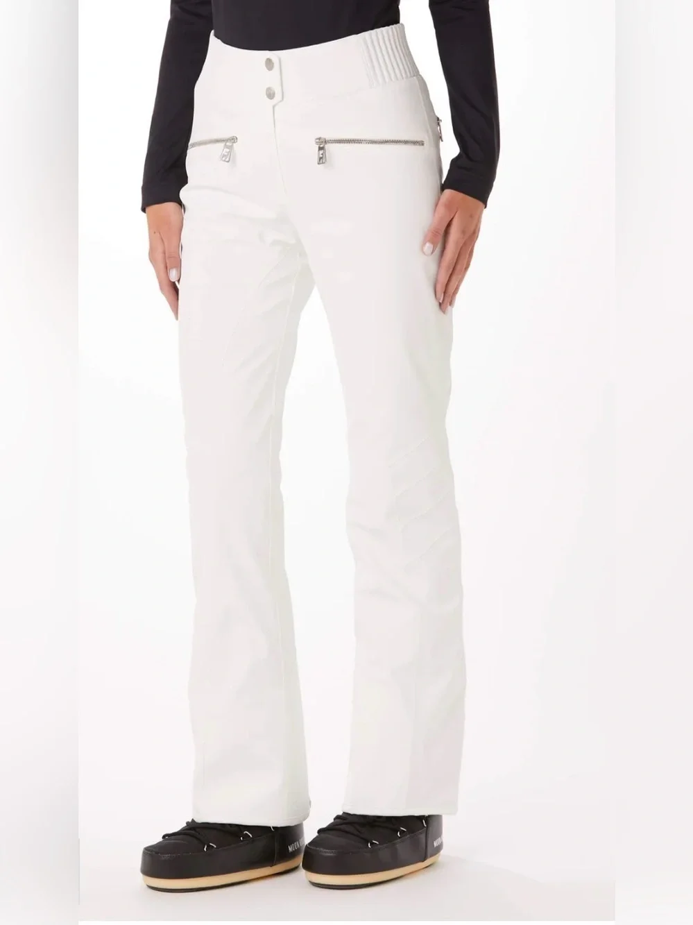 Tony Sailer Women's White Ski/Snowboard Pants with Zip Pockets size 34